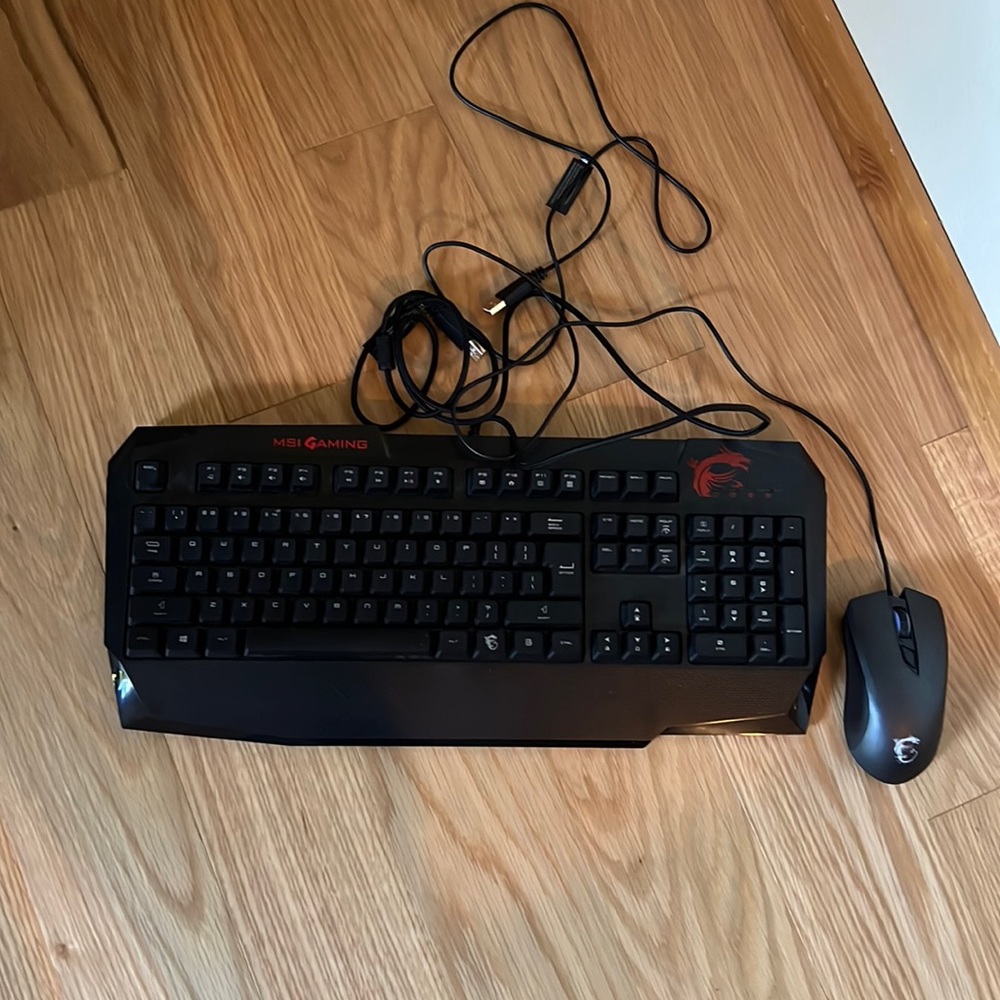 MSI wired Gaming Keyboard and Mouse.